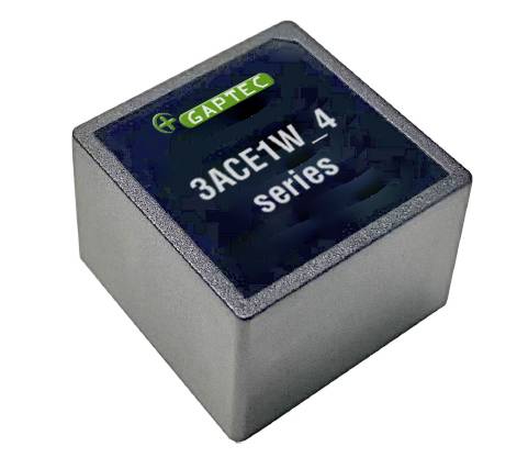 Würfelartiges elektronisches Bauteil mit der Aufschrift '3ACE1W 4 series' auf der Oberseite. Markenzeichen GAPTEC sichtbar.
