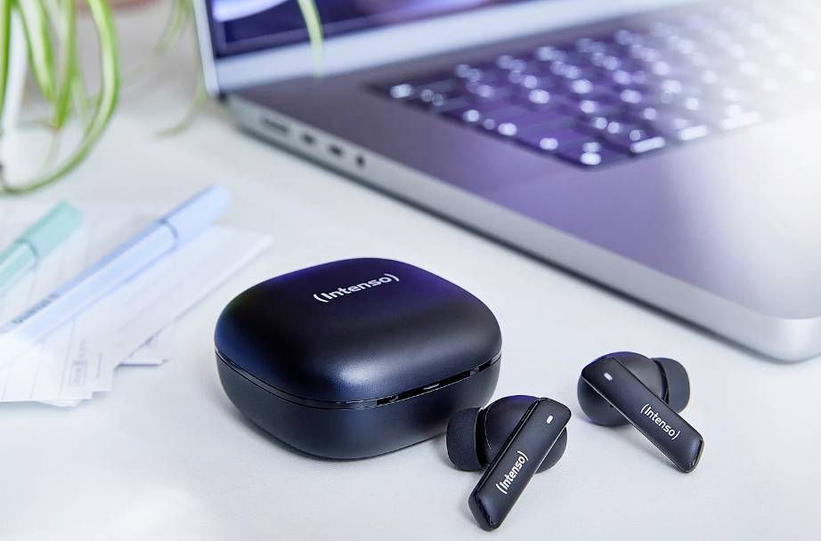 Intenso Buds Pro T500HAE schwarz In Ear Kopfhörer Bluetooth® Schwarz Noise Cancelling Wasserabweise
