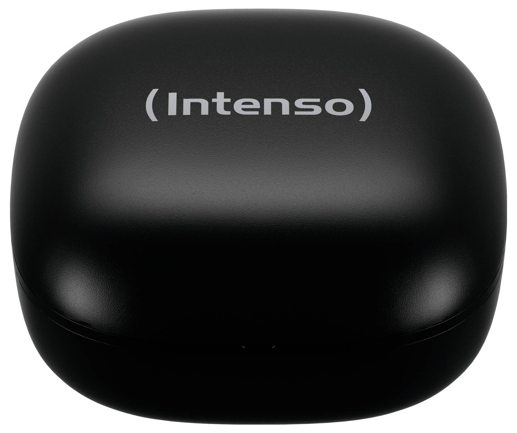 Schwarzes Etui mit der Aufschrift 'Intenso' auf der Oberseite.