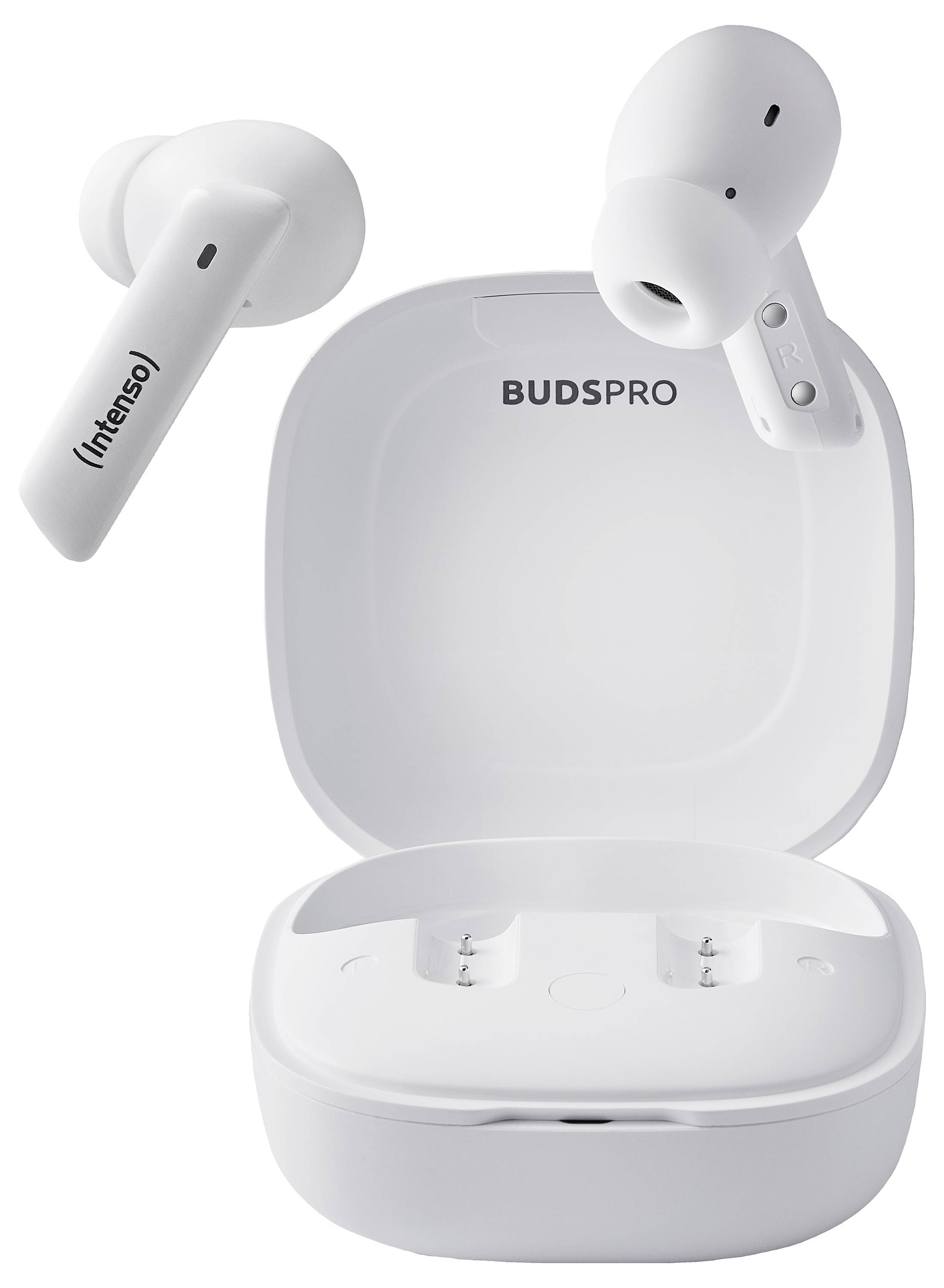 Intenso Buds Pro T502HAE weiß In Ear Kopfhörer Bluetooth® Weiß Noise Cancelling Wasserabweisend Handy