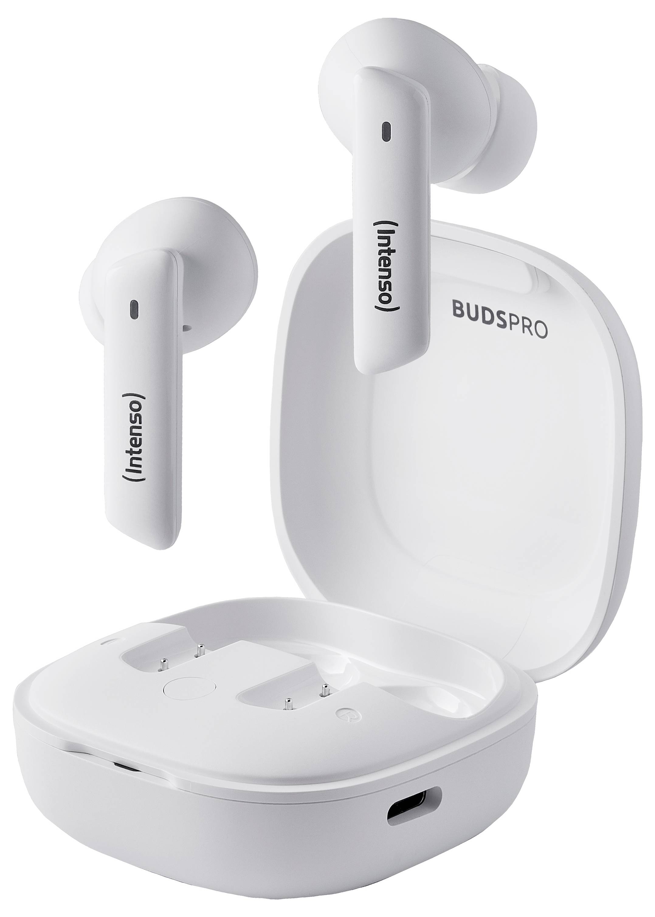 Intenso Buds Pro T502HAE weiß In Ear Kopfhörer Bluetooth® Weiß Noise Cancelling Wasserabweisend Handy