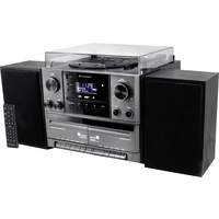 Soundmaster MCD5600SW Stereoanlage Plattenspieler, DAB+, UKW, Bluetooth®, CD, Kassette, USB, 2 x 5W Schwarz Soundmaster MCD5600SW Stereoanlage Plattenspieler, DAB+, UKW, Bluetooth®, CD, Kassette, USB, 2 x 5W Schwarz