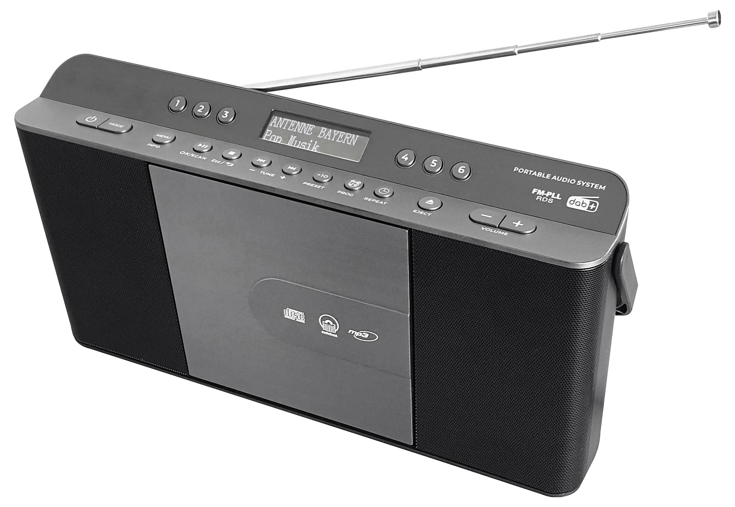 Soundmaster RCD1870SW CD-Radio DAB+, UKW AUX, CD, DAB+, MP3, UKW Grau, Schwarz