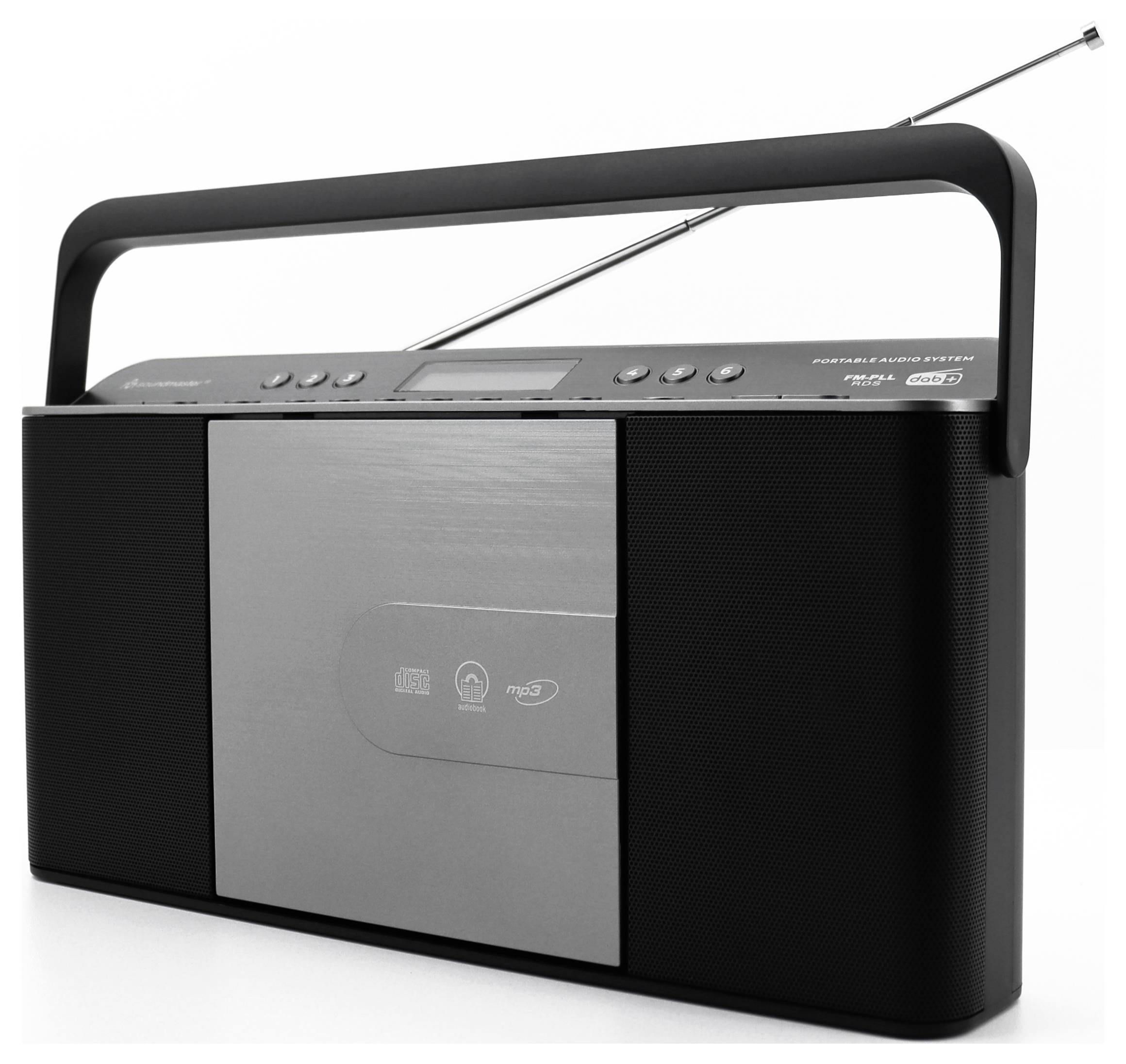 Soundmaster RCD1870SW CD-Radio DAB+, UKW AUX, CD, DAB+, MP3, UKW Grau, Schwarz