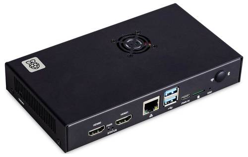 Raspberry Pi® SBC-Gehäuse Passend für (Entwicklungskits): Raspberry Pi® inkl. aktiven Kühler Sch