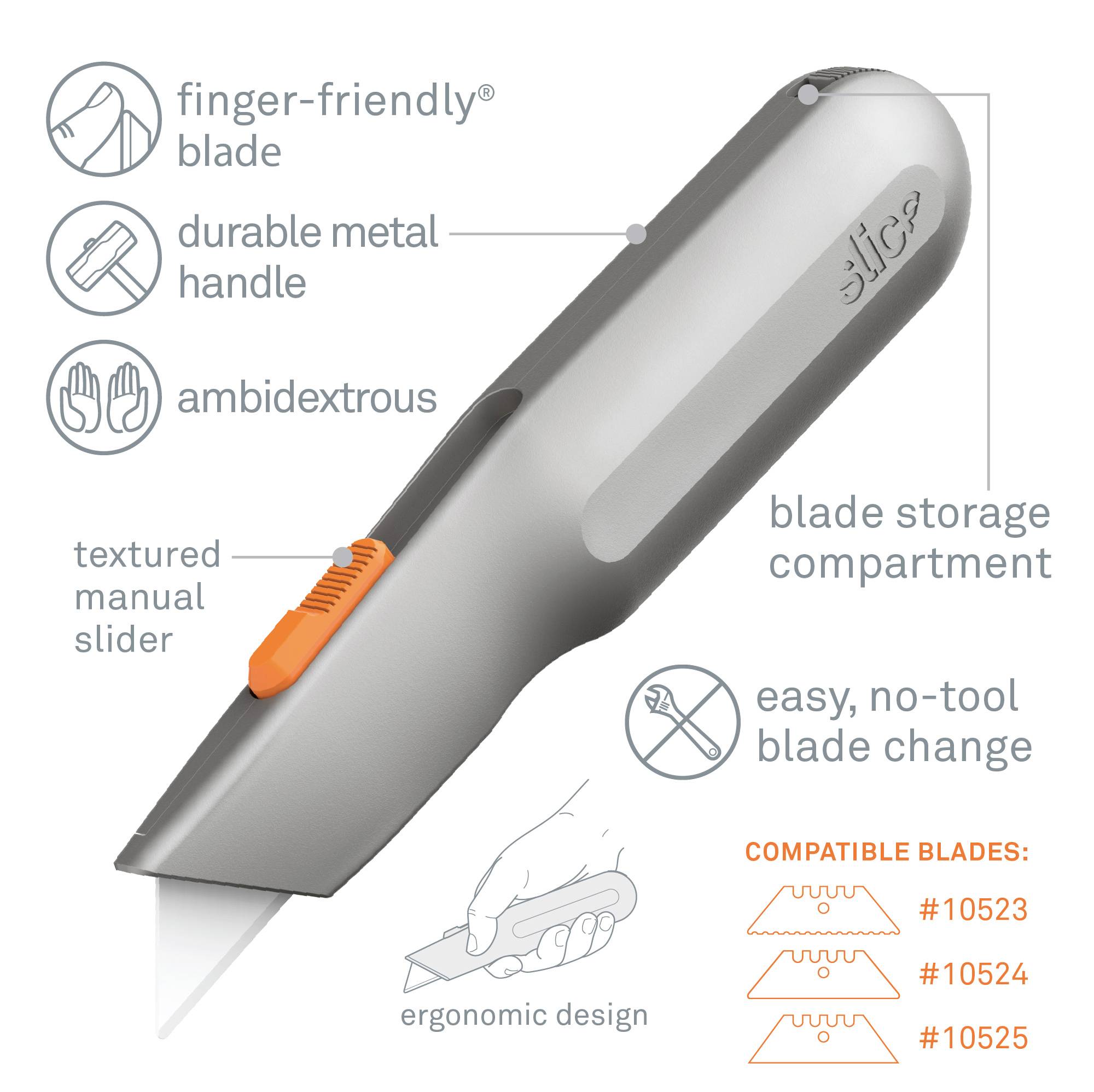 Slice 10490 Cuttermesser mit Metallgriff 1St.