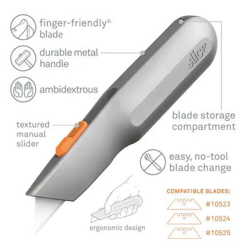 Slice 10490 Cuttermesser mit Metallgriff 1St. Slice 10490 Cuttermesser mit Metallgriff 1St.