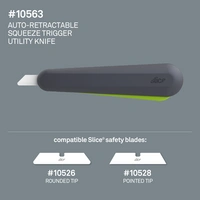 Slice 10563 Cuttermesser mit Zangengriff und automatischem Klingenrückzug 1St. Slice 10563 Cuttermesser mit Zangengriff und automatischem Klingenrückzug 1St.
