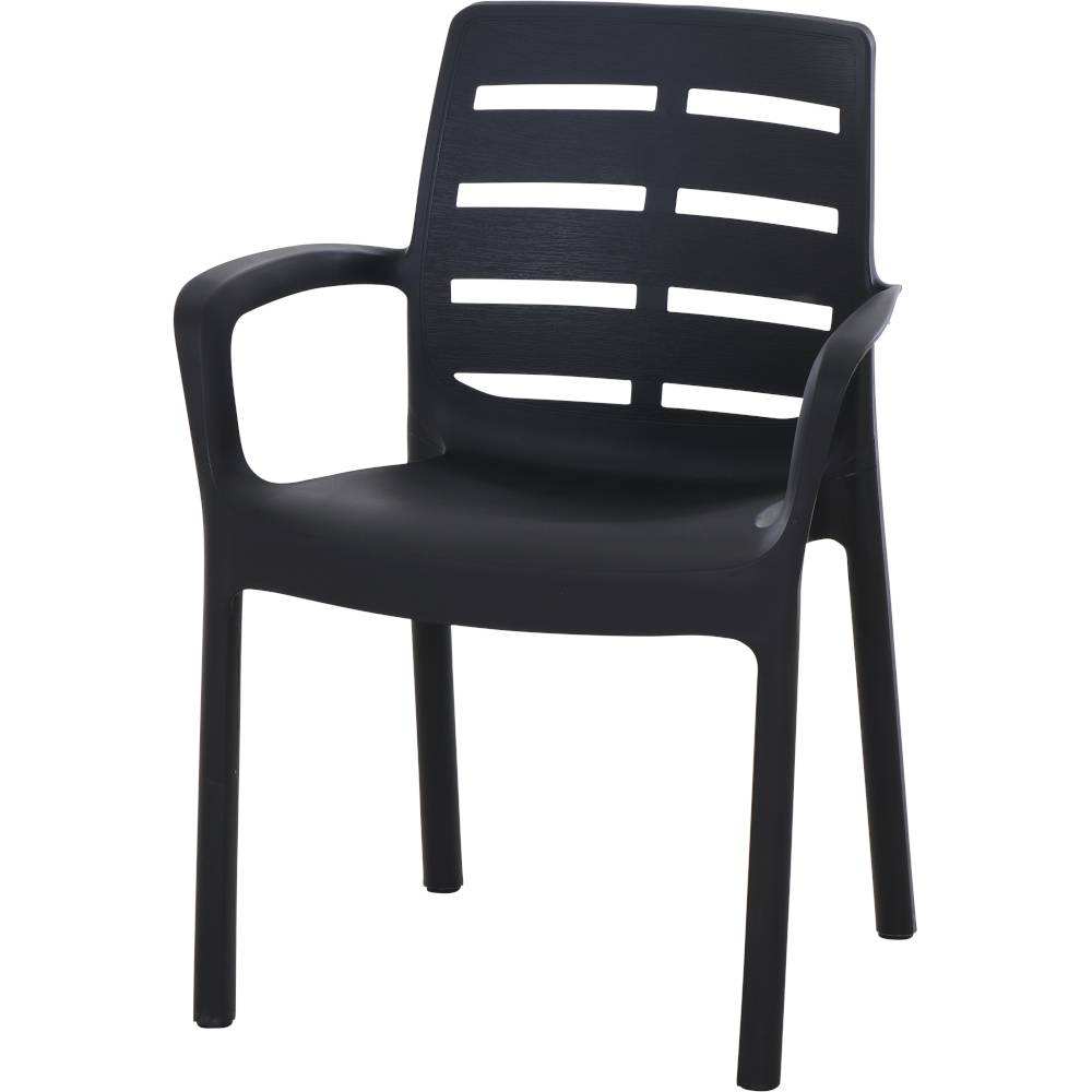 Progarden Borneo 1770 Gartenstuhl Kunststoff Anthrazit