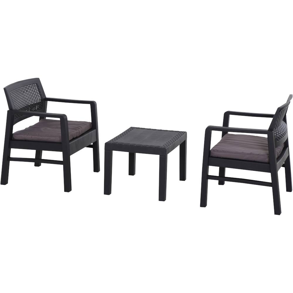 Progarden Kraka 6430 Gartenmöbel-Set Kunststoff, Polyester Anthrazit