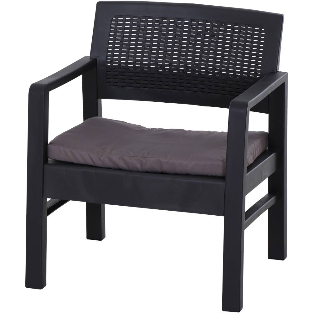 Progarden Kraka 6430 Gartenmöbel-Set Kunststoff, Polyester Anthrazit