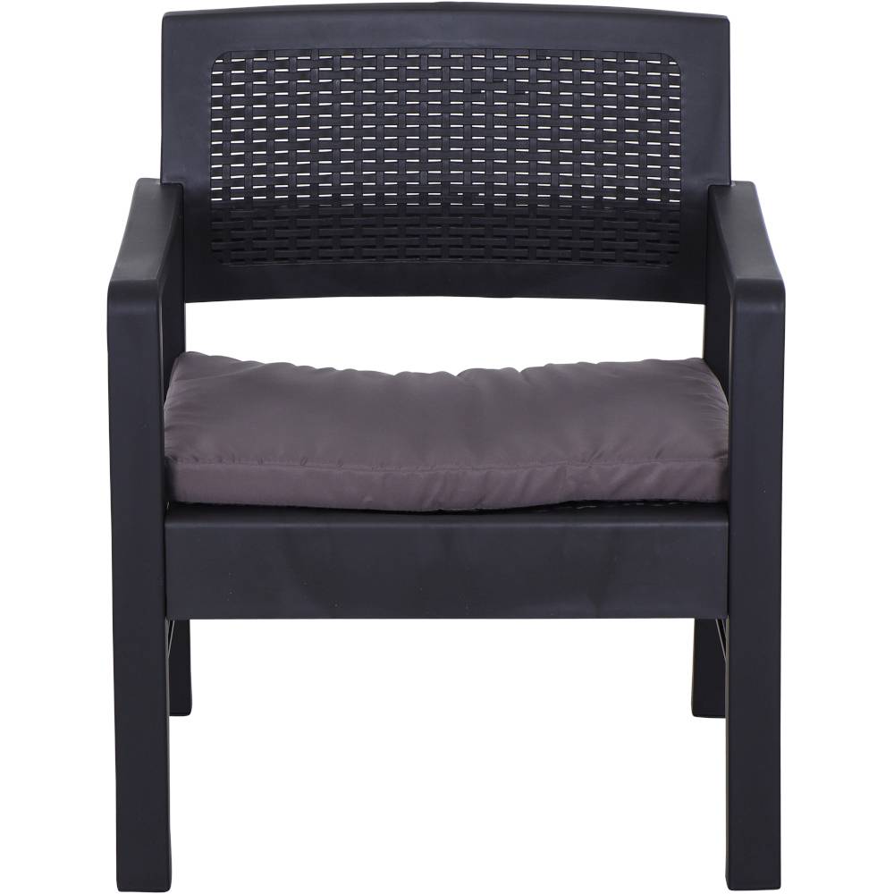 Progarden Kraka 6430 Gartenmöbel-Set Kunststoff, Polyester Anthrazit