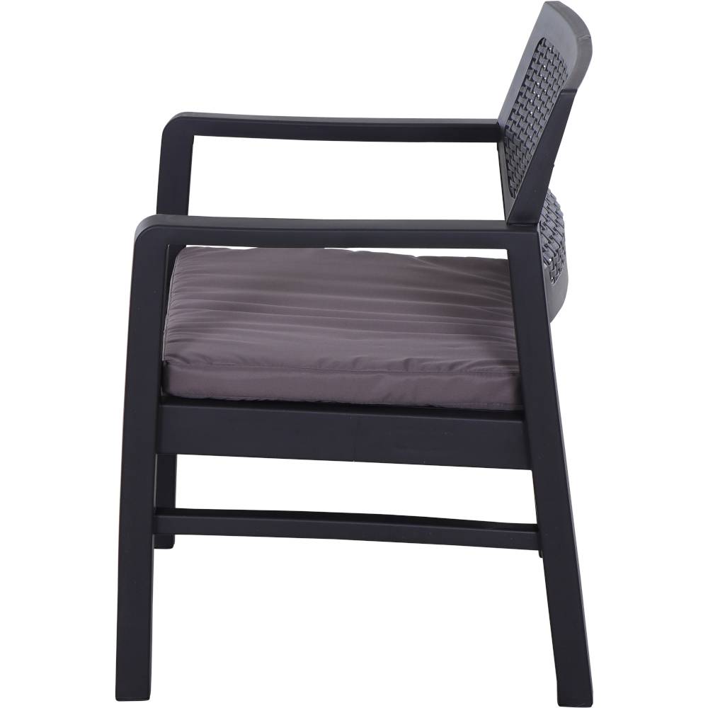 Progarden Kraka 6430 Gartenmöbel-Set Kunststoff, Polyester Anthrazit