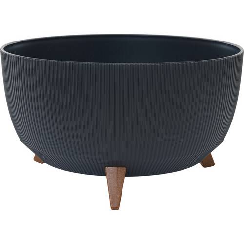 Siena Garden OSLO STRIPE LA961-82Pflanzgefäß Polypropylen Anthrazit