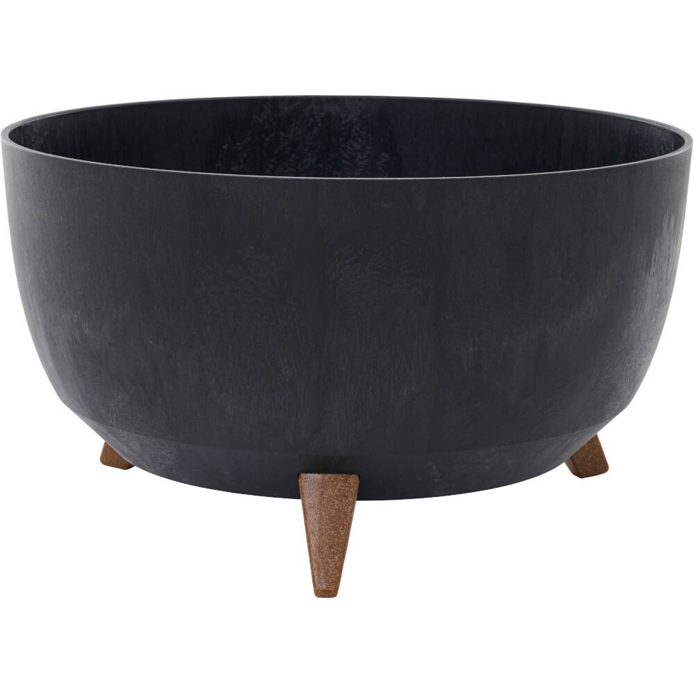 Siena Garden OSLO STONE LA882-71Pflanzgefäß Polypropylen Beton-Optik, Schwarz