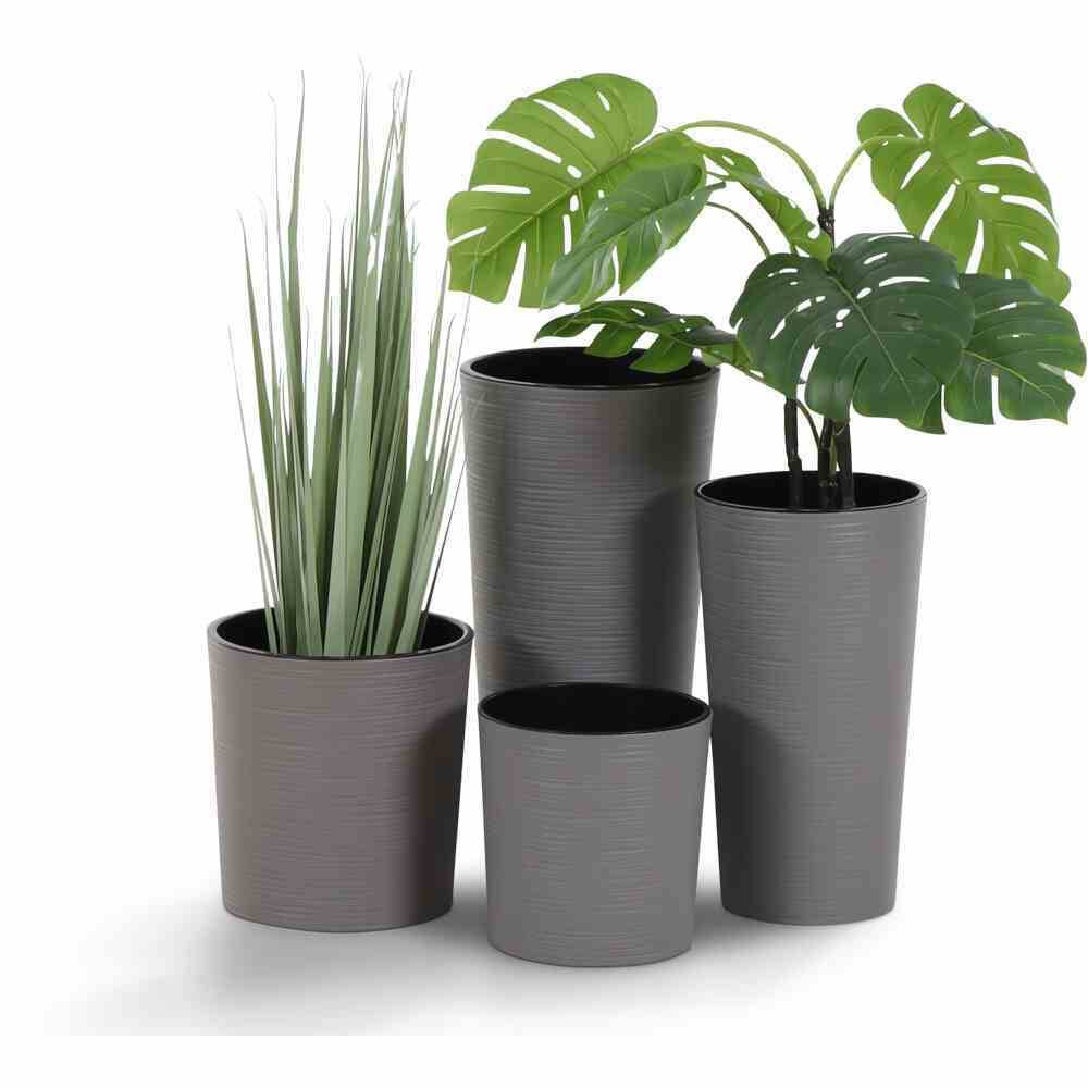 Siena Garden LOCON GROOVE 843_27Pflanzgefäß Polypropylen Grau