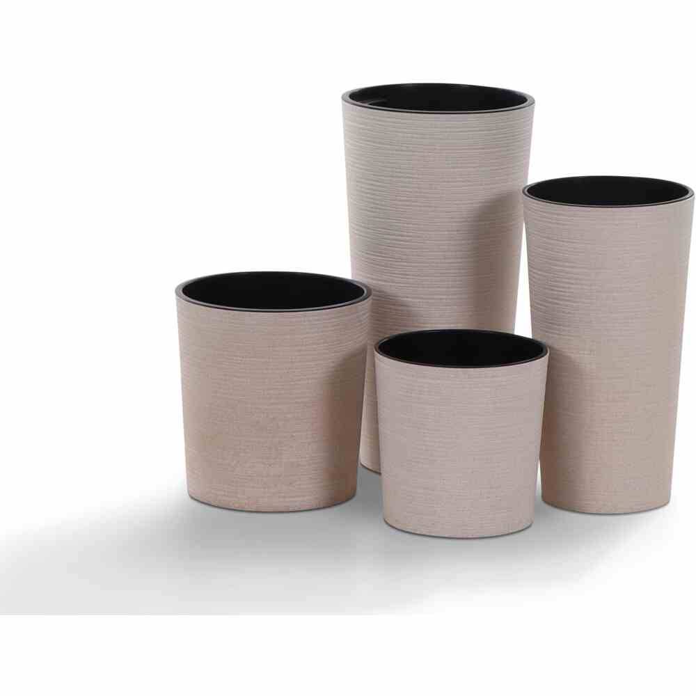 Siena Garden LOCON GROOVE 843_05Pflanzgefäß Polypropylen Creme