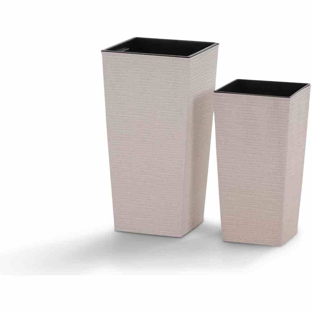 Siena Garden NIZZA GROOVE 833_05Pflanzgefäß Polypropylen Creme