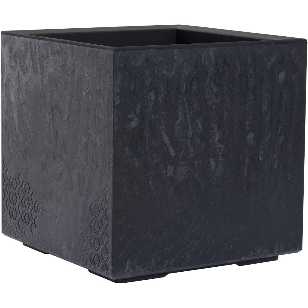 Siena Garden FARO STONE LA935-70Pflanzkasten Polypropylen Beton-Optik, Schwarz