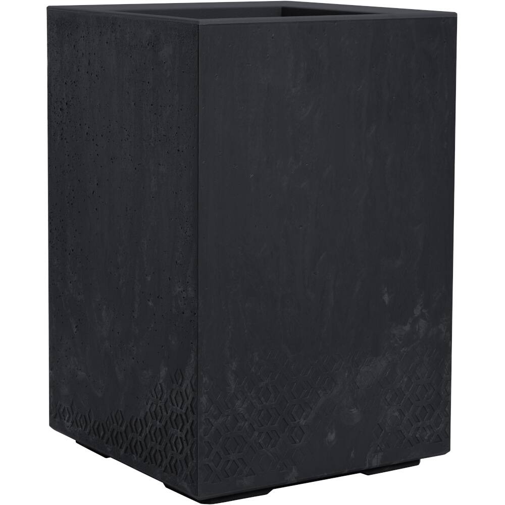 Siena Garden FARO STONE LA992-71Pflanzkasten Polypropylen Beton-Optik, Schwarz