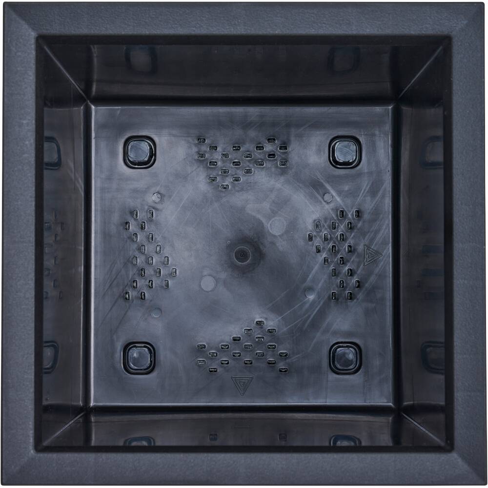 Siena Garden FARO STONE LA992-71Pflanzkasten Polypropylen Beton-Optik, Schwarz