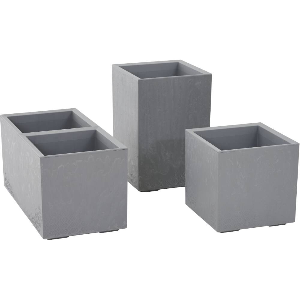 Siena Garden FARO STONE LA992-70Pflanzkasten Polypropylen Beton-Optik, Grau