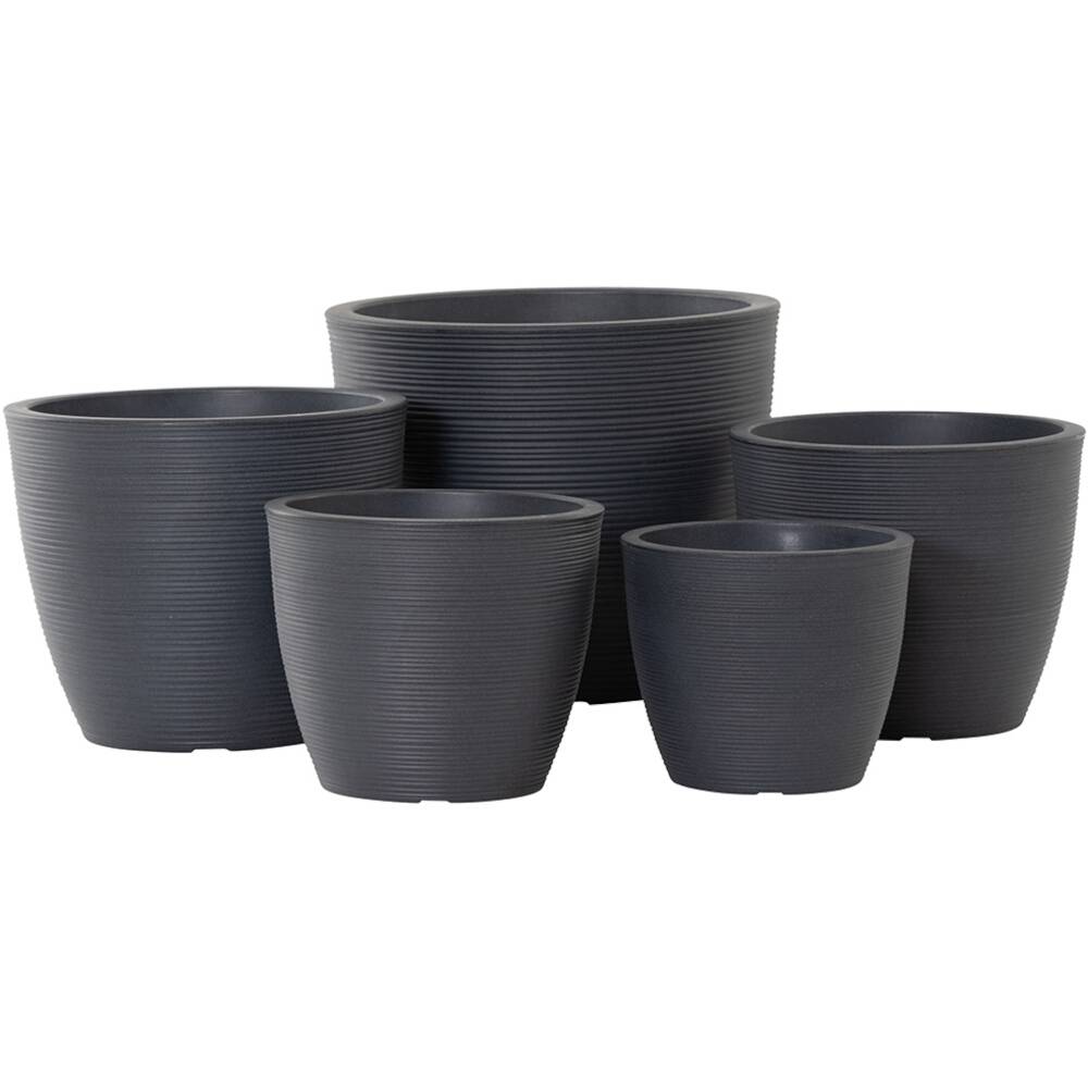 Siena Garden SEVILLA 40-33-02-GA Pflanzgefäß Polyethylen Anthrazit