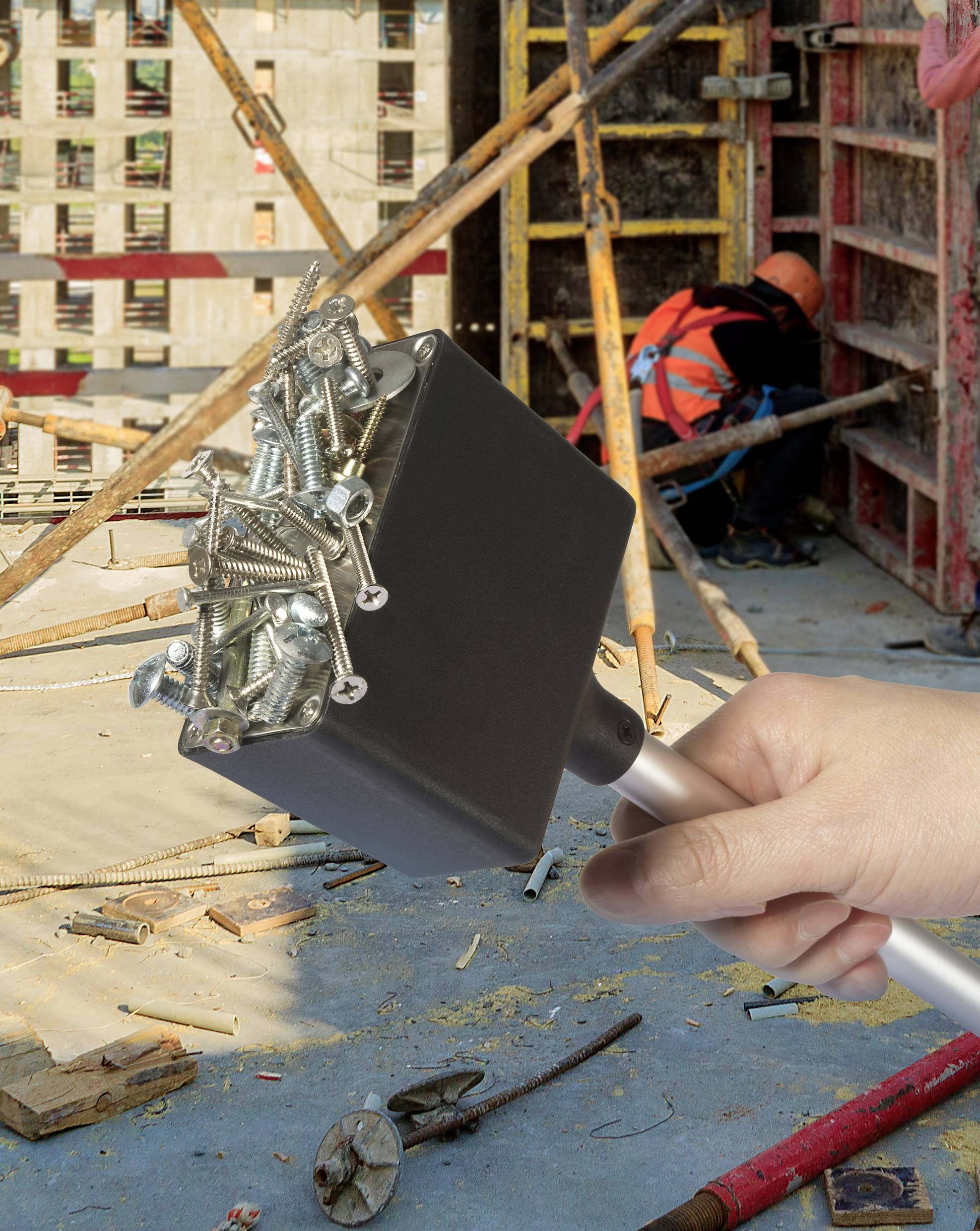 TOOLCRAFT TO-10070532 Werkstatt Magnetgreifwerkzeug (langer Griff) Werkzeug-Magnethalter