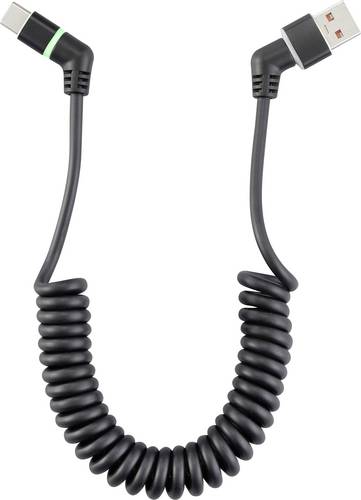 Renkforce USB-Kabel USB 2.0 USB-A Stecker, USB-C® Stecker 1.50 m Schwarz Steckkontakte 360° drehbar