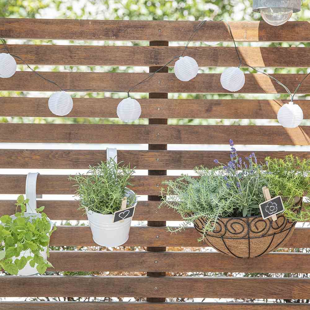 Siena Garden Scroll J58092 Wandampel Stahl, Kokos Schwarz, Natur