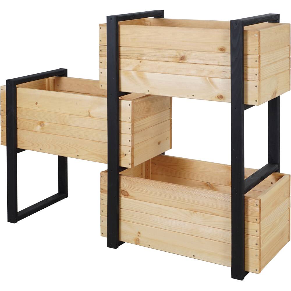 Siena Garden Kelly 06394-OILED Pflanzkasten Kiefernholz, Folie Natur