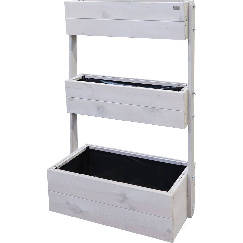 Siena Garden Lio 99706Pflanzkasten Kiefernholz, Folie Grau