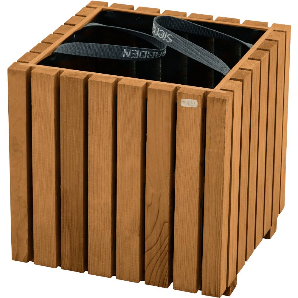 Siena Garden Oskar U76257Pflanzkasten Kiefernholz, Vlies Braun
