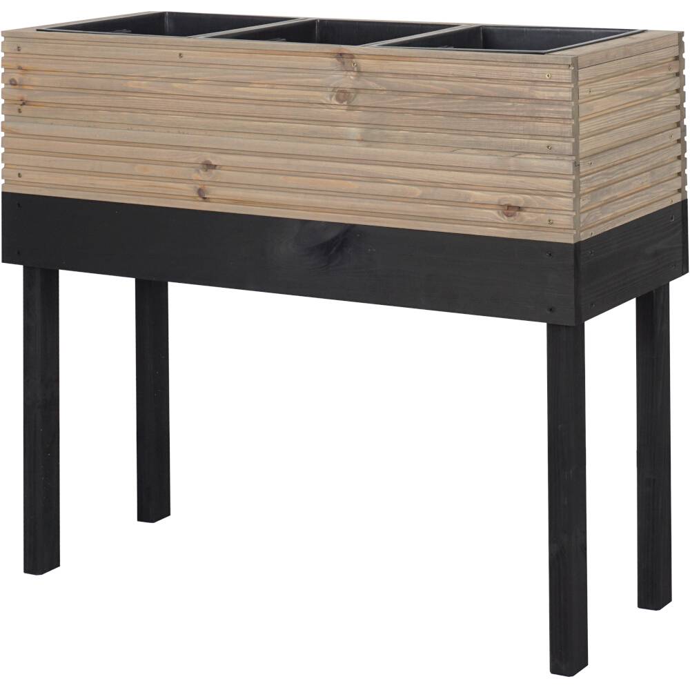 Siena Garden 07795-492 Hochbeet Nola grau/schwarz 1St.