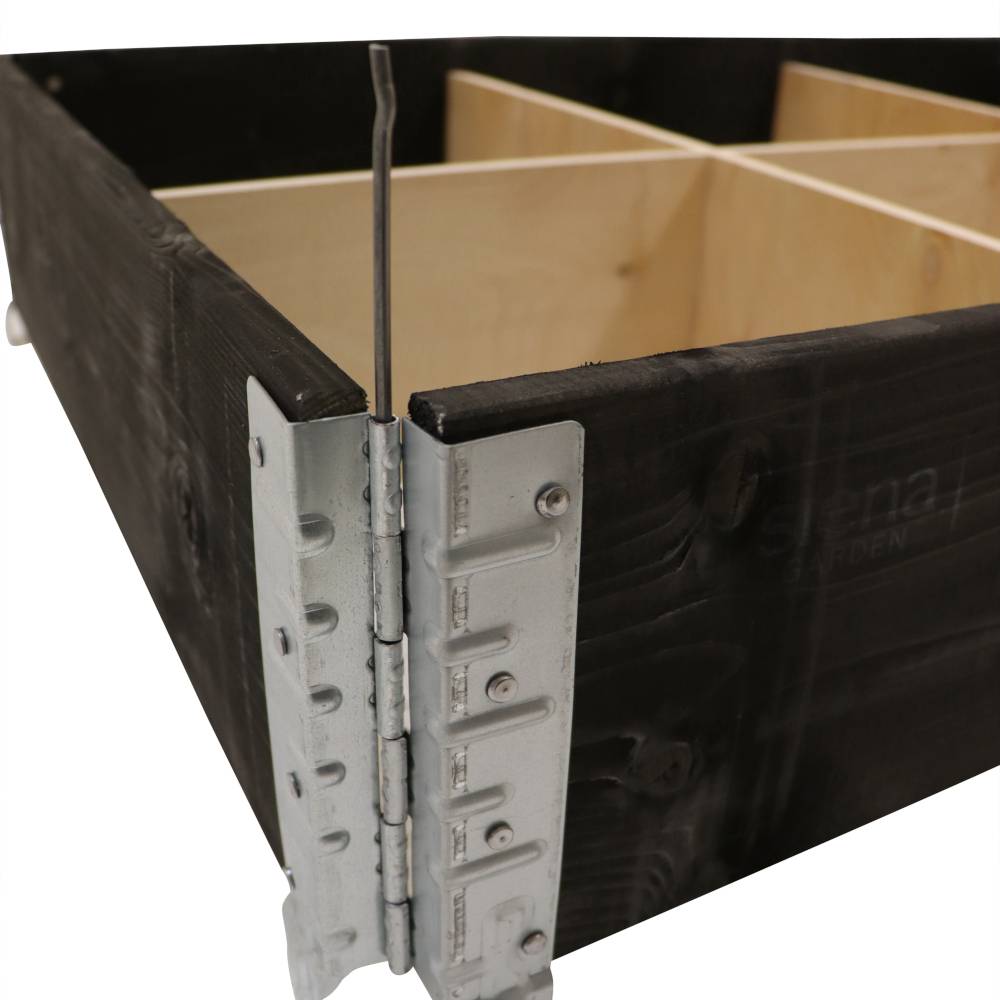 Siena Garden R08001-4BK-GBX Hochbeet stapelbar 80 x 60 x 19,5 cm, schwarz 1St.