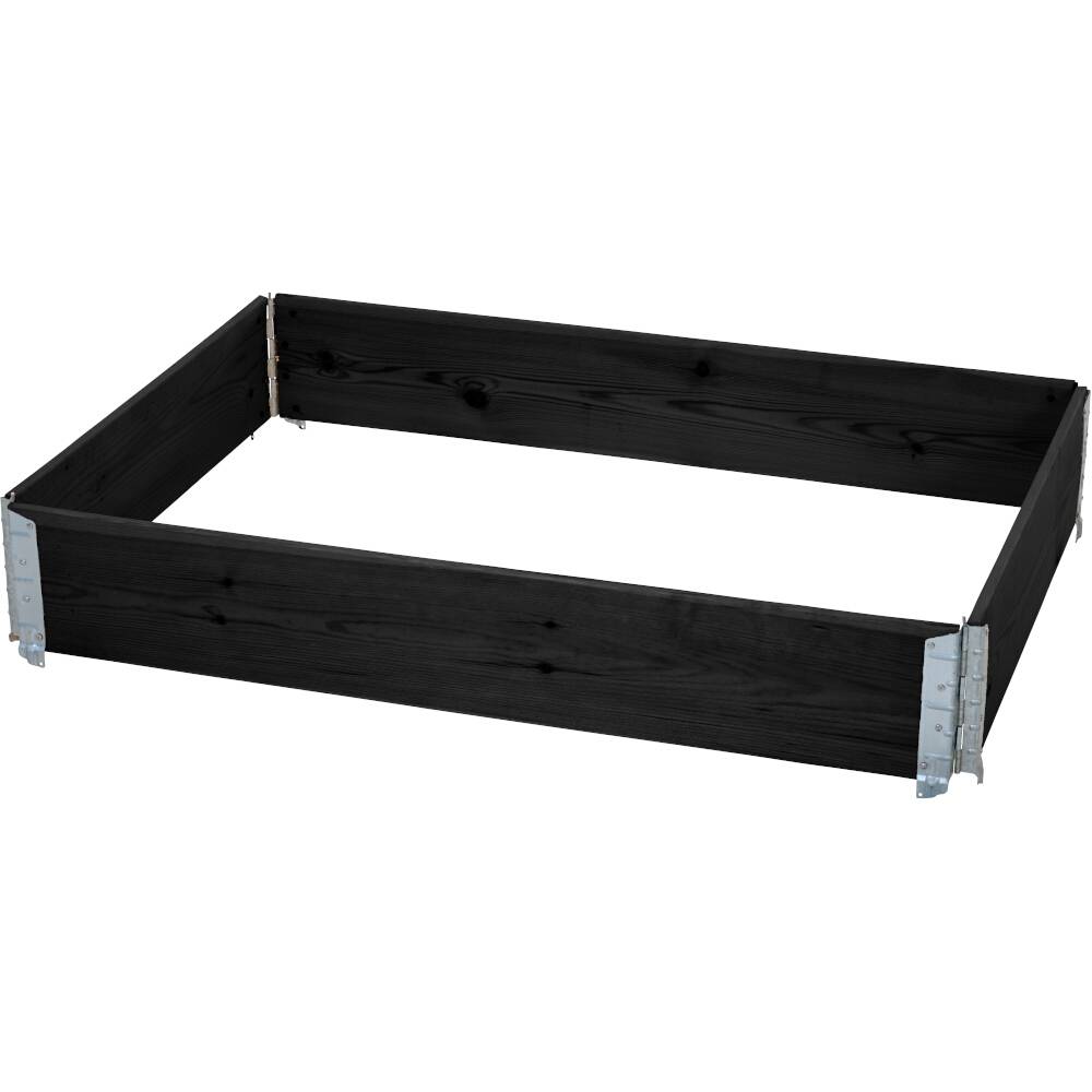 Siena Garden R12001-4BK-GBX Hochbeet stapelbar, 120 x 80 x 19,5 cm, schwarz 1St.