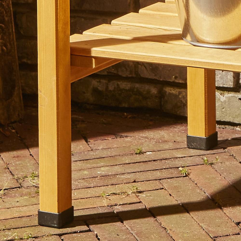 Siena Garden Paola 7528 Gartentisch Kiefernholz, Stahlblech Natur, Silber, Schwarz