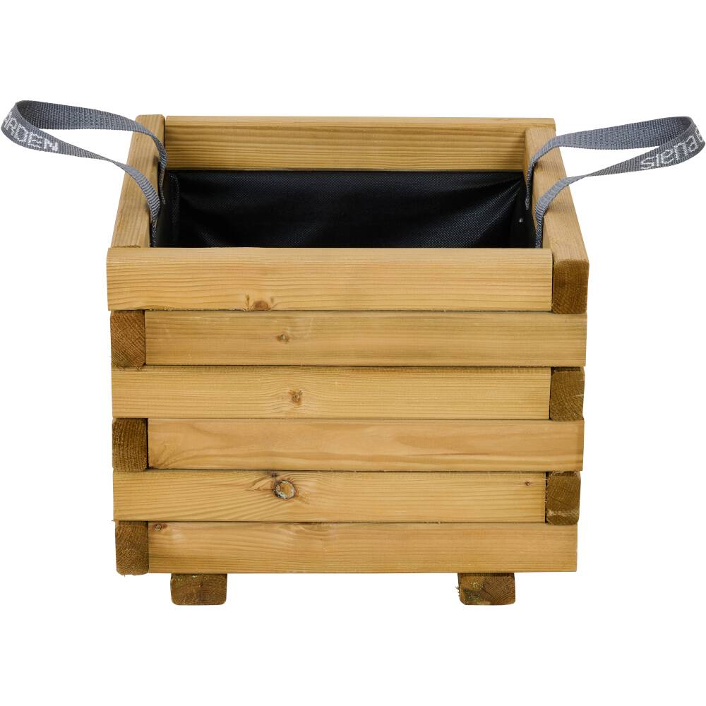 Siena Garden TAUNUS TANUSSLIM 40Pflanzkasten Kiefernholz, Vlies Natur, Schwarz