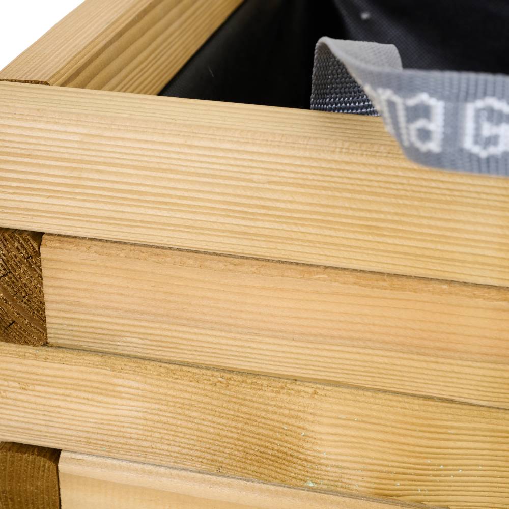 Siena Garden TAUNUS TANUSSLIM 40Pflanzkasten Kiefernholz, Vlies Natur, Schwarz