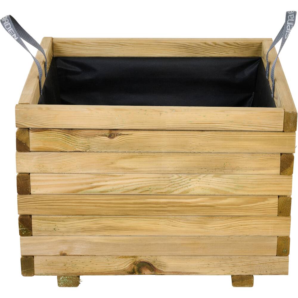 Siena Garden TAUNUS TANUSSLIM 60Pflanzkasten Kiefernholz, Vlies Natur, Schwarz