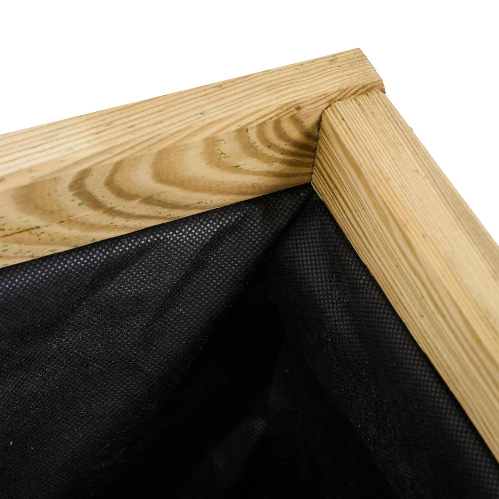 Siena Garden TAUNUS TANUSSLIM 60Pflanzkasten Kiefernholz, Vlies Natur, Schwarz