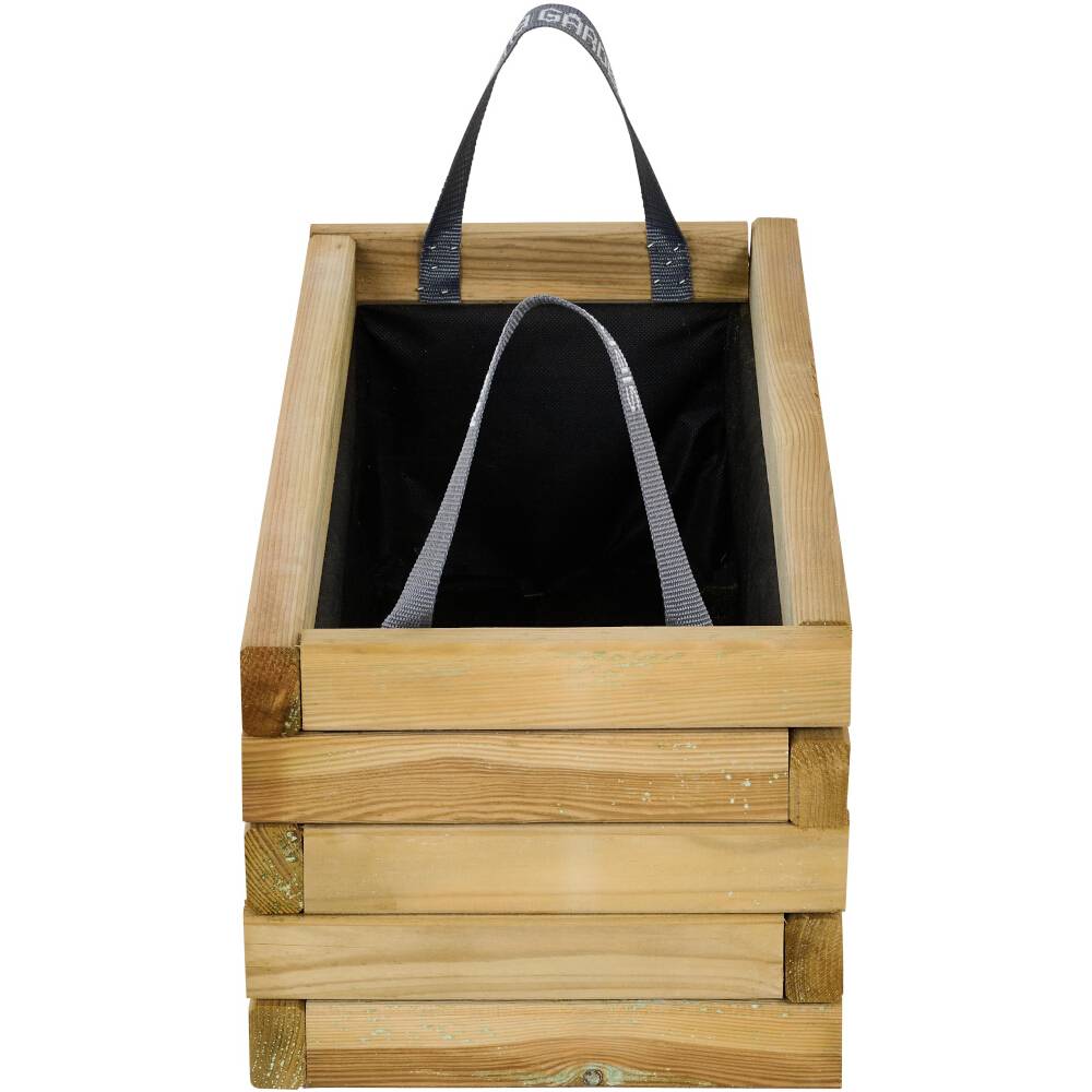 Siena Garden TAUNUS TANUSSLIM 70Pflanzkasten Kiefernholz, Vlies Natur, Schwarz