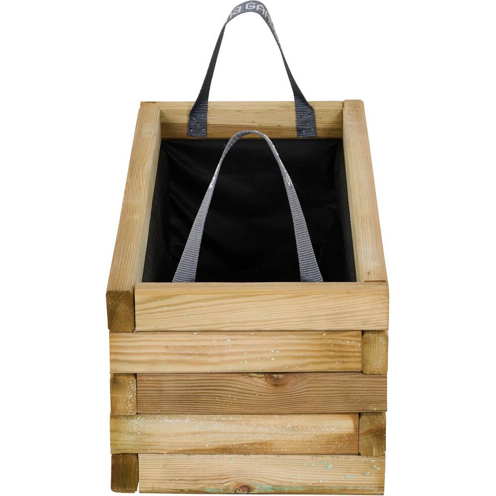 Siena Garden TAUNUS TANUSSLIM 70Pflanzkasten Kiefernholz, Vlies Natur, Schwarz