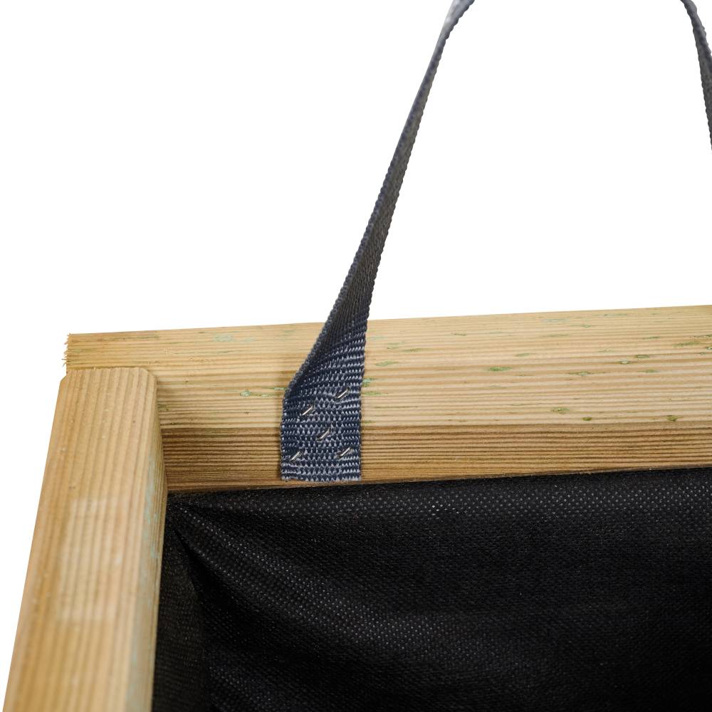 Siena Garden TAUNUS TANUSSLIM 70Pflanzkasten Kiefernholz, Vlies Natur, Schwarz