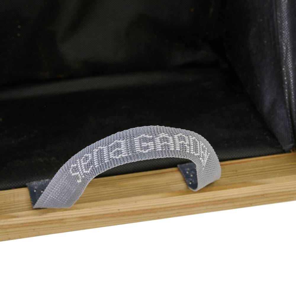 Siena Garden TANUSSLIM 90Pflanzkasten Kiefernholz, Vlies Natur, Schwarz