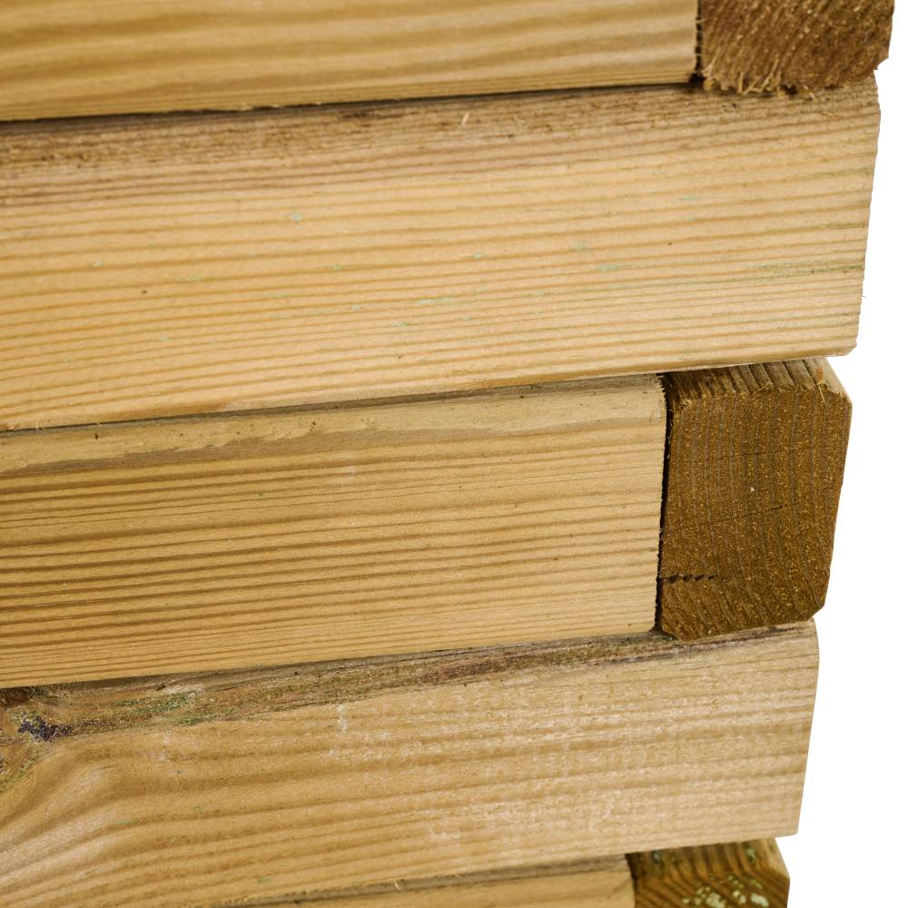 Siena Garden TANUSSLIM 90Pflanzkasten Kiefernholz, Vlies Natur, Schwarz