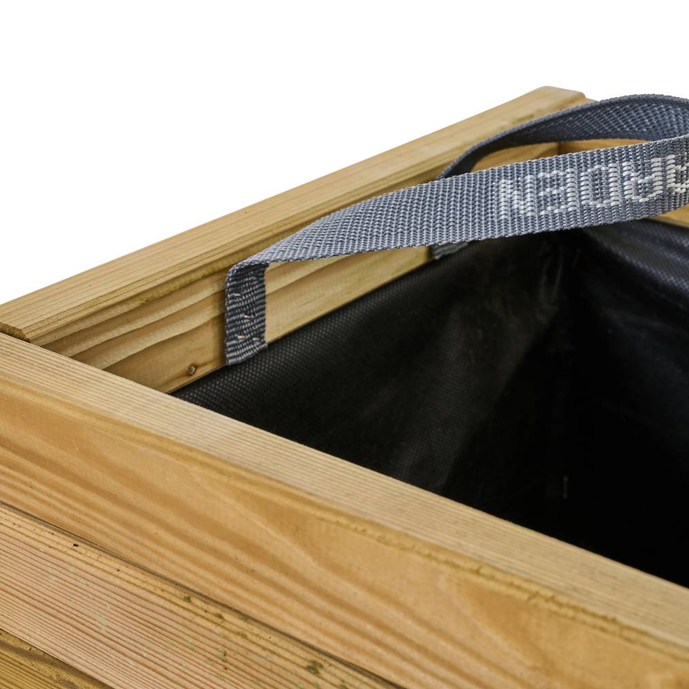 Siena Garden TANUSSLIM 90Pflanzkasten Kiefernholz, Vlies Natur, Schwarz