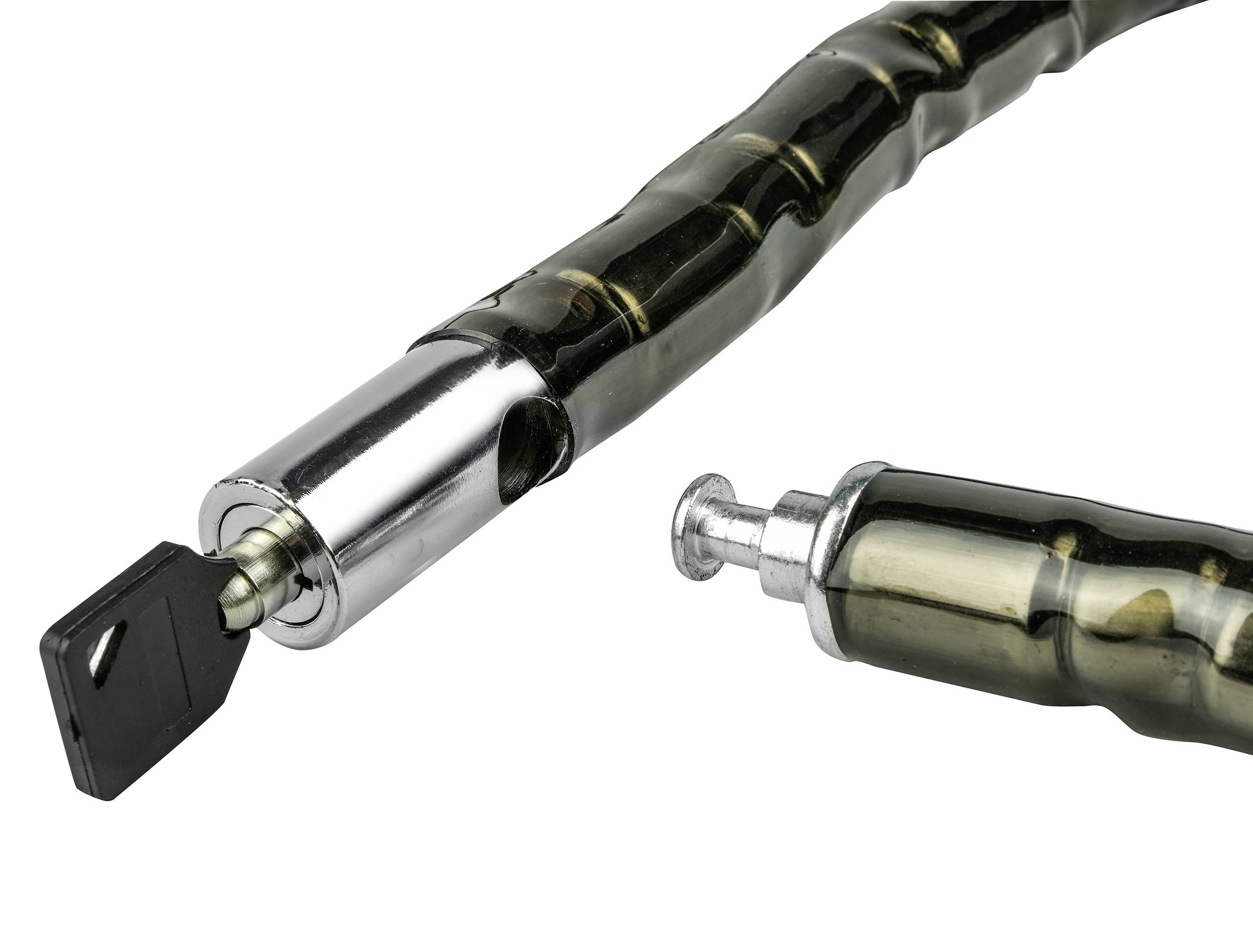 Eufab 16323 Gliederschloss Schwarz Schlüsselschloss