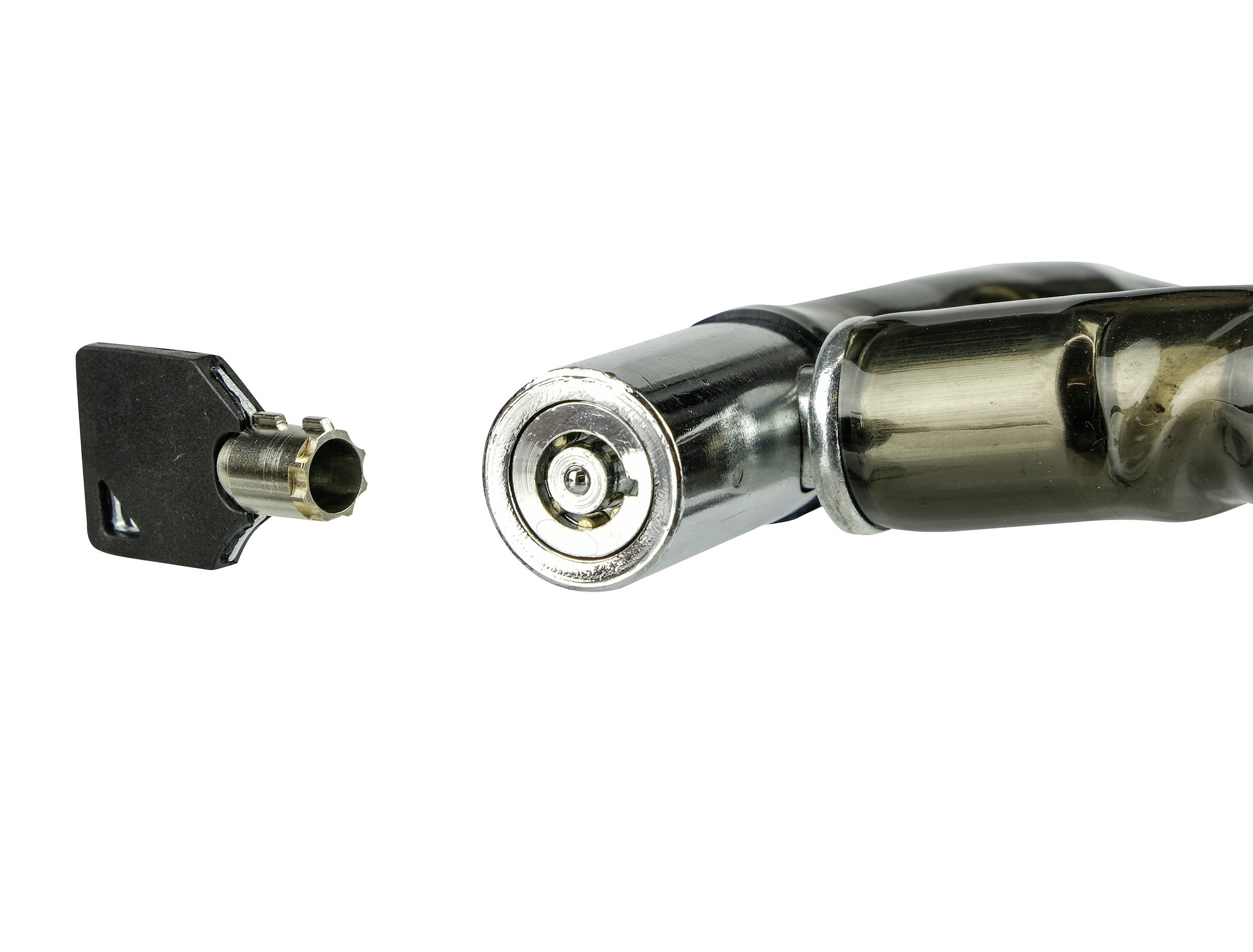 Eufab 16323 Gliederschloss Schwarz Schlüsselschloss