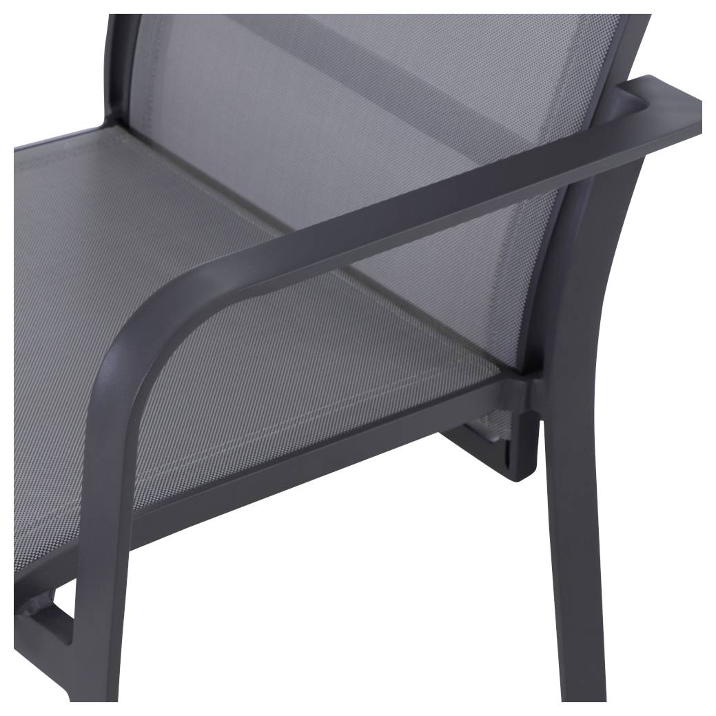 Siena Garden Dining Move Ses P78403 Gartenstuhl Aluminium Anthrazit (matt), Hellgrau